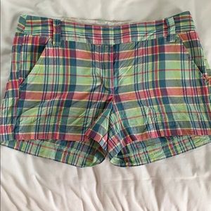 Madras plaid shorts